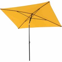 City Mittelstockschirm anthrazit/gelb 140cm x 210cm Gestell Stahl anthrazit, Bezug 100% Polyester, 160g/m² gelb, Lichtschutzfaktor UPF 50+