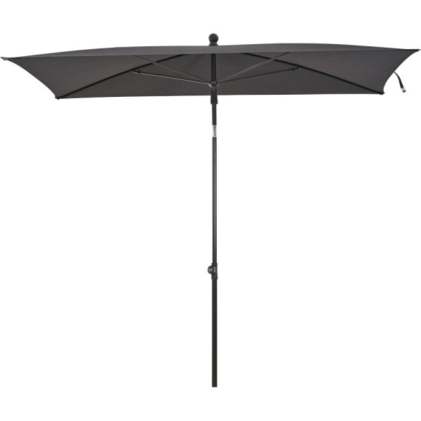 City Mittelstockschirm anthrazit/grau 140cm x 210cm Gestell Stahl anthrazit, Bezug 100% Polyester, 160g/m² grau, Lichtschutzfaktor UPF 50+