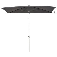 City Mittelstockschirm anthrazit/grau 140cm x 210cm Gestell Stahl anthrazit, Bezug 100% Polyester, 160g/m² grau, Lichtschutzfaktor UPF 50+