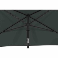 City Mittelstockschirm anthrazit/grau 140cm x 210cm Gestell Stahl anthrazit, Bezug 100% Polyester, 160g/m² grau, Lichtschutzfaktor UPF 50+