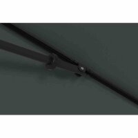 City Mittelstockschirm anthrazit/grau 140cm x 210cm Gestell Stahl anthrazit, Bezug 100% Polyester, 160g/m² grau, Lichtschutzfaktor UPF 50+