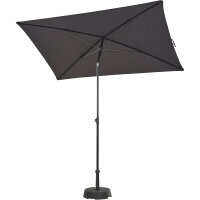 City Mittelstockschirm anthrazit/grau 140cm x 210cm Gestell Stahl anthrazit, Bezug 100% Polyester, 160g/m² grau, Lichtschutzfaktor UPF 50+