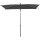 City Mittelstockschirm anthrazit/grau 140cm x 210cm Gestell Stahl anthrazit, Bezug 100% Polyester, 160g/m² grau, Lichtschutzfaktor UPF 50+