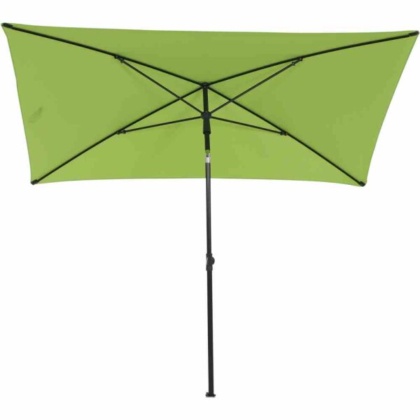 City Mittelstockschirm anthrazit/grün 140cm x 210cm Gestell Stahl anthrazit, Bezug 100% Polyester, 160g/m² grün, Lichtschutzfaktor UPF 50+