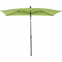 City Mittelstockschirm anthrazit/grün 140cm x 210cm Gestell Stahl anthrazit, Bezug 100% Polyester, 160g/m² grün, Lichtschutzfaktor UPF 50+