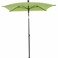City Mittelstockschirm anthrazit/grün 140cm x 210cm Gestell Stahl anthrazit, Bezug 100% Polyester, 160g/m² grün, Lichtschutzfaktor UPF 50+