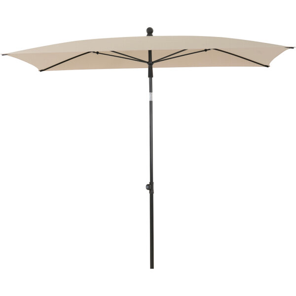 City Mittelstockschirm anthrazit/natur 140cm x 210cm Gestell Stahl anthrazit, Bezug 100% Polyester, 160g/m² natur, Lichtschutzfaktor UPF 50+