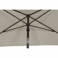 City Mittelstockschirm anthrazit/natur 140cm x 210cm Gestell Stahl anthrazit, Bezug 100% Polyester, 160g/m² natur, Lichtschutzfaktor UPF 50+