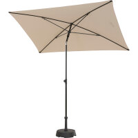 City Mittelstockschirm anthrazit/natur 140cm x 210cm Gestell Stahl anthrazit, Bezug 100% Polyester, 160g/m² natur, Lichtschutzfaktor UPF 50+