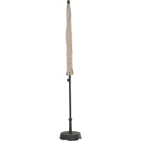 City Mittelstockschirm anthrazit/natur 140cm x 210cm Gestell Stahl anthrazit, Bezug 100% Polyester, 160g/m² natur, Lichtschutzfaktor UPF 50+
