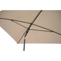 City Mittelstockschirm anthrazit/natur 140cm x 210cm Gestell Stahl anthrazit, Bezug 100% Polyester, 160g/m² natur, Lichtschutzfaktor UPF 50+