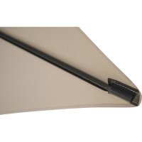 City Mittelstockschirm anthrazit/natur 140cm x 210cm Gestell Stahl anthrazit, Bezug 100% Polyester, 160g/m² natur, Lichtschutzfaktor UPF 50+