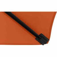 City Mittelstockschirm anthrazit/terracotta 140cm x 210cm Gestell Stahl anthrazit, Bezug 100% Polyester, 160g/m² terracotta, Lichtschutzfaktor UPF 50+