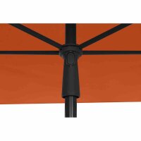 City Mittelstockschirm anthrazit/terracotta 140cm x 210cm Gestell Stahl anthrazit, Bezug 100% Polyester, 160g/m² terracotta, Lichtschutzfaktor UPF 50+