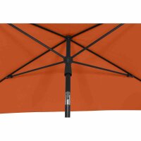 City Mittelstockschirm anthrazit/terracotta 140cm x 210cm Gestell Stahl anthrazit, Bezug 100% Polyester, 160g/m² terracotta, Lichtschutzfaktor UPF 50+