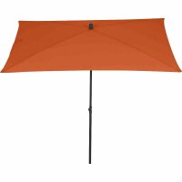 City Mittelstockschirm anthrazit/terracotta 140cm x 210cm Gestell Stahl anthrazit, Bezug 100% Polyester, 160g/m² terracotta, Lichtschutzfaktor UPF 50+