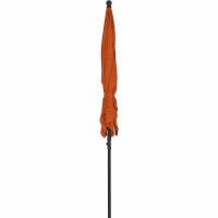 City Mittelstockschirm anthrazit/terracotta 140cm x 210cm Gestell Stahl anthrazit, Bezug 100% Polyester, 160g/m² terracotta, Lichtschutzfaktor UPF 50+