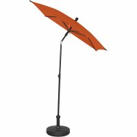 City Mittelstockschirm anthrazit/terracotta 140cm x 210cm Gestell Stahl anthrazit, Bezug 100% Polyester, 160g/m² terracotta, Lichtschutzfaktor UPF 50+