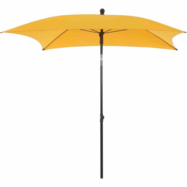 City Mittelstockschirm anthrazit/gelb 180cm x 180cm Gestell Stahl anthrazit, Bezug 100% Polyester, 160g/m² gelb, Lichtschutzfaktor UPF 50+