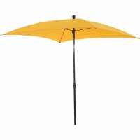 City Mittelstockschirm anthrazit/gelb 180cm x 180cm Gestell Stahl anthrazit, Bezug 100% Polyester, 160g/m² gelb, Lichtschutzfaktor UPF 50+