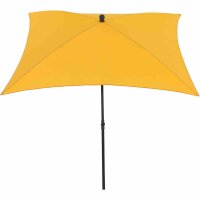 City Mittelstockschirm anthrazit/gelb 180cm x 180cm Gestell Stahl anthrazit, Bezug 100% Polyester, 160g/m² gelb, Lichtschutzfaktor UPF 50+