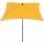 City Mittelstockschirm anthrazit/gelb 180cm x 180cm Gestell Stahl anthrazit, Bezug 100% Polyester, 160g/m² gelb, Lichtschutzfaktor UPF 50+