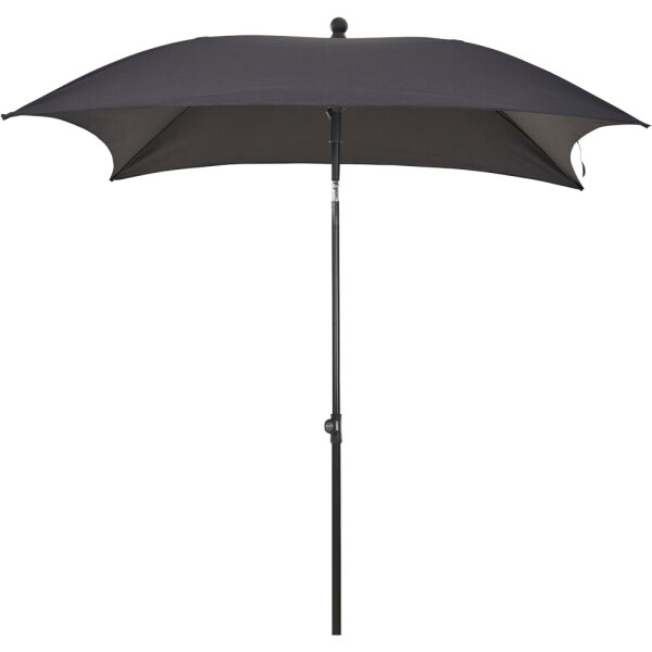 City Mittelstockschirm anthrazit/grau 180cm x 180cm Gestell Stahl anthrazit, Bezug 100% Polyester, 160g/m² grau, Lichtschutzfaktor UPF 50+