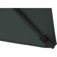 City Mittelstockschirm anthrazit/grau 180cm x 180cm Gestell Stahl anthrazit, Bezug 100% Polyester, 160g/m² grau, Lichtschutzfaktor UPF 50+