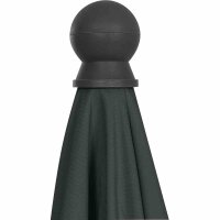 City Mittelstockschirm anthrazit/grau 180cm x 180cm Gestell Stahl anthrazit, Bezug 100% Polyester, 160g/m² grau, Lichtschutzfaktor UPF 50+