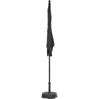 City Mittelstockschirm anthrazit/grau 180cm x 180cm Gestell Stahl anthrazit, Bezug 100% Polyester, 160g/m² grau, Lichtschutzfaktor UPF 50+