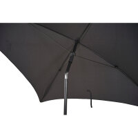 City Mittelstockschirm anthrazit/grau 180cm x 180cm Gestell Stahl anthrazit, Bezug 100% Polyester, 160g/m² grau, Lichtschutzfaktor UPF 50+