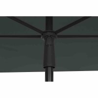 City Mittelstockschirm anthrazit/grau 180cm x 180cm Gestell Stahl anthrazit, Bezug 100% Polyester, 160g/m² grau, Lichtschutzfaktor UPF 50+