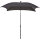 City Mittelstockschirm anthrazit/grau 180cm x 180cm Gestell Stahl anthrazit, Bezug 100% Polyester, 160g/m² grau, Lichtschutzfaktor UPF 50+