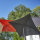 City Mittelstockschirm anthrazit/grau 180cm x 180cm Gestell Stahl anthrazit, Bezug 100% Polyester, 160g/m² grau, Lichtschutzfaktor UPF 50+