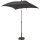 City Mittelstockschirm anthrazit/grau 180cm x 180cm Gestell Stahl anthrazit, Bezug 100% Polyester, 160g/m² grau, Lichtschutzfaktor UPF 50+