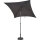 City Mittelstockschirm anthrazit/grau 180cm x 180cm Gestell Stahl anthrazit, Bezug 100% Polyester, 160g/m² grau, Lichtschutzfaktor UPF 50+