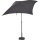 City Mittelstockschirm anthrazit/grau 180cm x 180cm Gestell Stahl anthrazit, Bezug 100% Polyester, 160g/m² grau, Lichtschutzfaktor UPF 50+