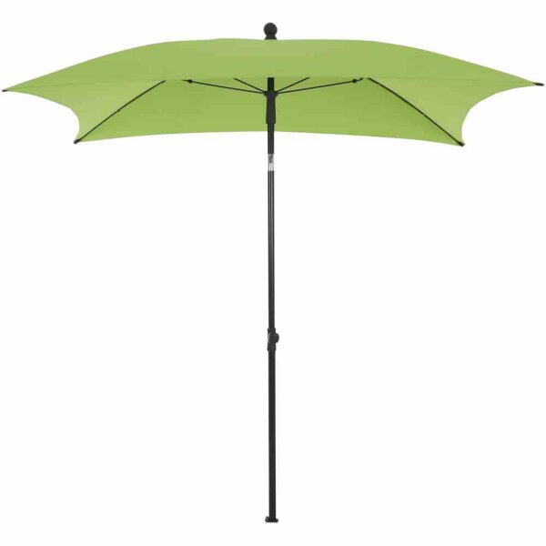 City Mittelstockschirm anthrazit/grün 180cm x 180cm Gestell Stahl anthrazit, Bezug 100% Polyester, 160g/m² grün, Lichtschutzfaktor UPF 50+