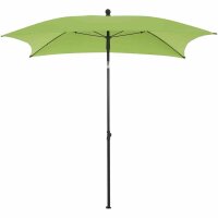 City Mittelstockschirm anthrazit/grün 180cm x 180cm Gestell Stahl anthrazit, Bezug 100% Polyester, 160g/m² grün, Lichtschutzfaktor UPF 50+