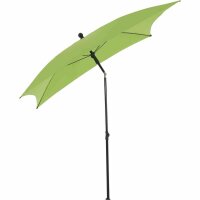 City Mittelstockschirm anthrazit/grün 180cm x 180cm Gestell Stahl anthrazit, Bezug 100% Polyester, 160g/m² grün, Lichtschutzfaktor UPF 50+