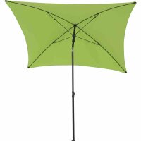 City Mittelstockschirm anthrazit/grün 180cm x 180cm Gestell Stahl anthrazit, Bezug 100% Polyester, 160g/m² grün, Lichtschutzfaktor UPF 50+