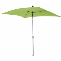 City Mittelstockschirm anthrazit/grün 180cm x 180cm Gestell Stahl anthrazit, Bezug 100% Polyester, 160g/m² grün, Lichtschutzfaktor UPF 50+