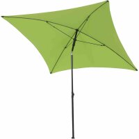City Mittelstockschirm anthrazit/grün 180cm x 180cm Gestell Stahl anthrazit, Bezug 100% Polyester, 160g/m² grün, Lichtschutzfaktor UPF 50+
