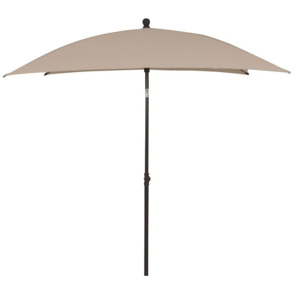 City Mittelstockschirm anthrazit/natur 180cm x 180cm Gestell Stahl anthrazit, Bezug 100% Polyester, 160g/m² natur, Lichtschutzfaktor UPF 50+
