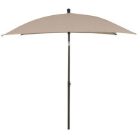 City Mittelstockschirm anthrazit/natur 180cm x 180cm Gestell Stahl anthrazit, Bezug 100% Polyester, 160g/m² natur, Lichtschutzfaktor UPF 50+