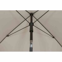 City Mittelstockschirm anthrazit/natur 180cm x 180cm Gestell Stahl anthrazit, Bezug 100% Polyester, 160g/m² natur, Lichtschutzfaktor UPF 50+