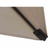 City Mittelstockschirm anthrazit/natur 180cm x 180cm Gestell Stahl anthrazit, Bezug 100% Polyester, 160g/m² natur, Lichtschutzfaktor UPF 50+