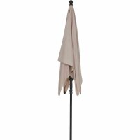 City Mittelstockschirm anthrazit/natur 180cm x 180cm Gestell Stahl anthrazit, Bezug 100% Polyester, 160g/m² natur, Lichtschutzfaktor UPF 50+