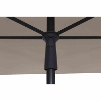 City Mittelstockschirm anthrazit/natur 180cm x 180cm Gestell Stahl anthrazit, Bezug 100% Polyester, 160g/m² natur, Lichtschutzfaktor UPF 50+