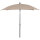 City Mittelstockschirm anthrazit/natur 180cm x 180cm Gestell Stahl anthrazit, Bezug 100% Polyester, 160g/m² natur, Lichtschutzfaktor UPF 50+